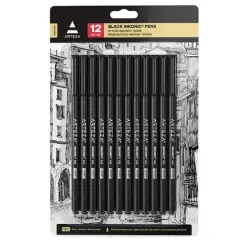 Arteza&reg; Black 0.4mm Fineliner Inkonic&reg; Pens, 12ct.