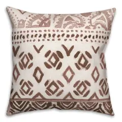 Deep Red Pattern Throw Pillow