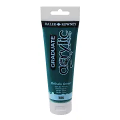 Daler-Rowney&reg; Graduate Acrylic Paint, 120mL 386 Phthalo Green