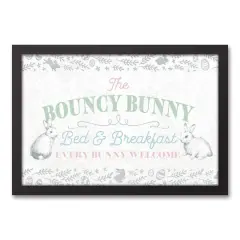 The Bouncy Bunny Bed & Breakfast Black Framed Canvas
