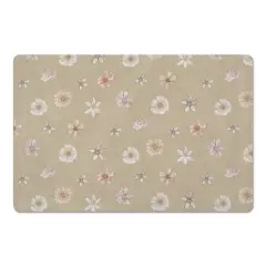 Florals Floor Mat Tan
