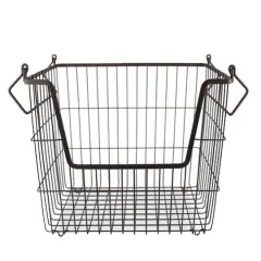DII&reg; Large Rectangle Metal Basket Bronze