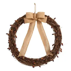 30" Acorn & Decorative Bow Autumn Wreath