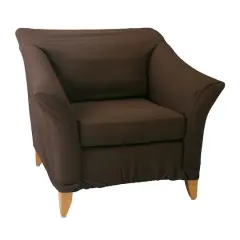 Home Details Waffle Design Chair Recliner Stretch Fit Slipcover Brown