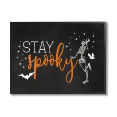 Stupell Industries Stay Spooky Skeleton Framed Giclee Art Black