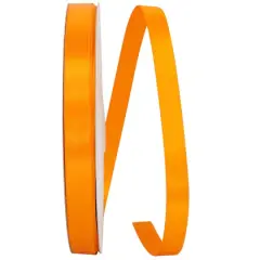 JAM Paper 5/8" x 100yd. Double Face Satin Ribbon Tangerine