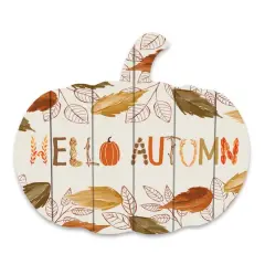 Pumpkin Shaped Hello Autumn Wooden Wall Hanging