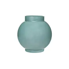 Hello Honey&reg; 7.25" Blue Round Glass Opaque Vase