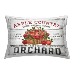 Stupell Industries Rustic Apple Orchard Outdoor Printed Pillow