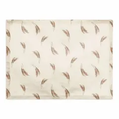 Feather Grass Cotton Twill Placemat Cream/Rust