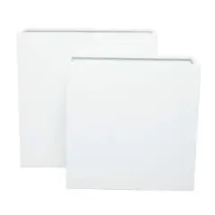 Modern Square Planter Set White