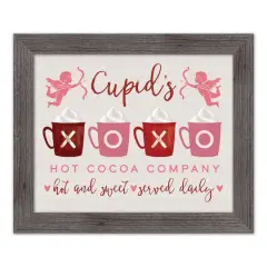 Cupids Hot Cocoa Western Gray Framed Print