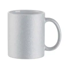 Craft Express 6ct. 11oz. Sublimation Silver Glitter Mugs