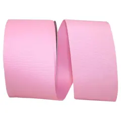 JAM Paper 3" Grosgrain Texture Wired Ribbon Pink