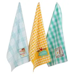 DII&reg; Rise & Shine Breakfast Embroidered Dish Towel Set