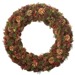 DII&reg; Berry Pinecone Holiday Wreath