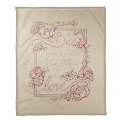 Be Devoted 50" x 60" Coral Fleece Blanket