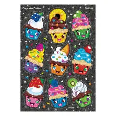 Trend Enterprises&reg; Cupcake Cuties Sparkle STICKERS&reg;, 6 Packs of 18