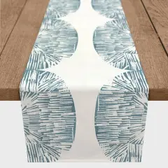 72" Abstract Shell Shape Cotton Twill Runner