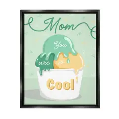 Stupell Industries Mom You Are So Cool Ice Cream Floater Framed Art Black