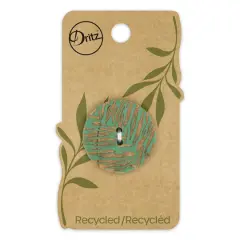 Dritz&reg; 30mm Sustainable Coconut Round Button, 3ct. Dark green