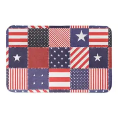 Stars & Stripes Quilt Pattern Bath Mat