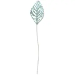 JAM Paper Foil Leaf Floral Accessory, 50ct. Silver