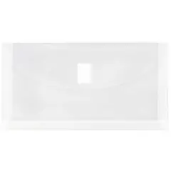 JAM Paper 5.25" x 10" Plastic Hook & Loop Closure Envelopes, 12ct. Clear