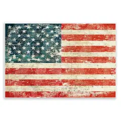 Stupell Industries Rustic American Flag Wall Plaque Art