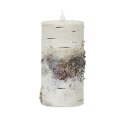 3.5" x 7" LED Birch Candle with Remote