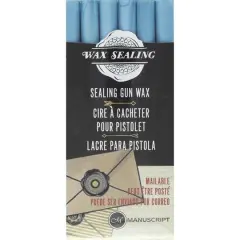 Manuscript Wax Sealing Gun Wax Sticks, 6ct. Powder Blue
