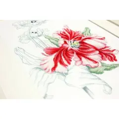 Luca-s Red Tulips Counted Cross Stitch Kit