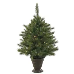 3.5ft. Pre-Lit Cashmere Pine Artificial Christmas Tree, Clear LED Lights