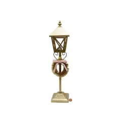 23.75" Gold Street Lamp with Wreath LED Tabletop D&eacute;cor by Ashland&reg;
