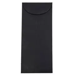 JAM Paper 4.75" x 11" Black Linen Policy Business Envelopes, 25ct.