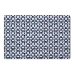 Navy and Blue Leaf Pattern Floor Mat