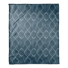 Blue Ogee Coral Fleece Blanket