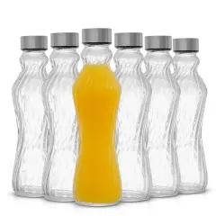 JoyJolt&reg; 18oz. Spring Glass Fluted Water Bottles, 6ct.