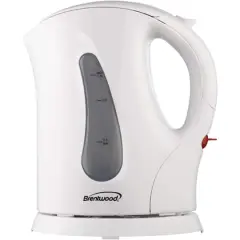 Brentwood White 1L BPA-Free Cordless Electric Kettle