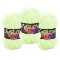 3 Pack Lion Brand&reg; DIY Glow Chenille Yarn Glow Worm