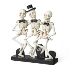 Glitzhome&reg; 10.5" Halloween Dancing Skeleton Table D&eacute;cor