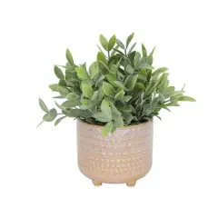 Flora Bunda&reg; 9.5" Tea Leaf in Mauve Pharaoh Footed Pot