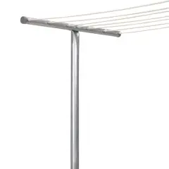 Household Essentials Galvanized Steel Onepiece Pole Clothesline T-Post