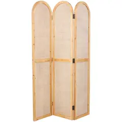 6ft. Brown Wood Room Divider Screen