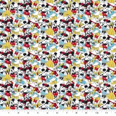Disney Mickey Sensational Six Vintage Cotton Fabric
