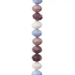 Multicolor Amethyst Glass Faceted Rondelle Beads, 10mm by Bead Landing&trade;