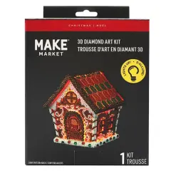 3D Gingerbread House LED Diamond Art Kit by Make Market&reg;