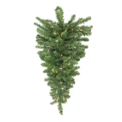 30" Pre-Lit Canadian Pine Artificial Christmas Teardrop Door Swag