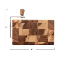 Hello Honey&reg; Suar Wood & Stainless Steel Cheese Slicer