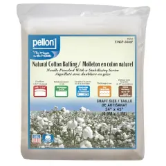 Pellon&reg; 34" x 45" Craft Natural Cotton Batting with Scrim